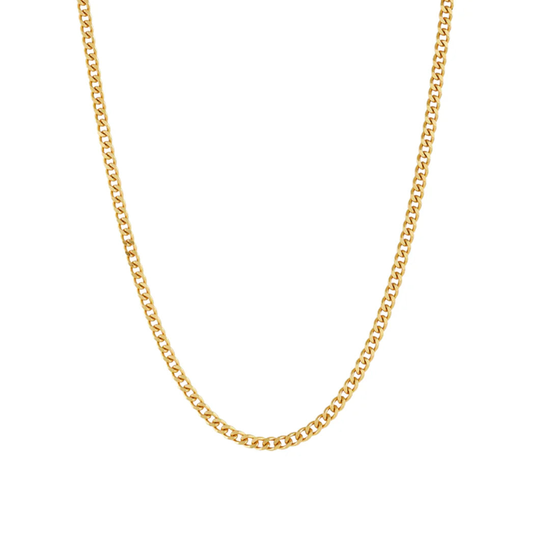 9ct Yellow Gold Italian Solid Curb Chain 11mm
