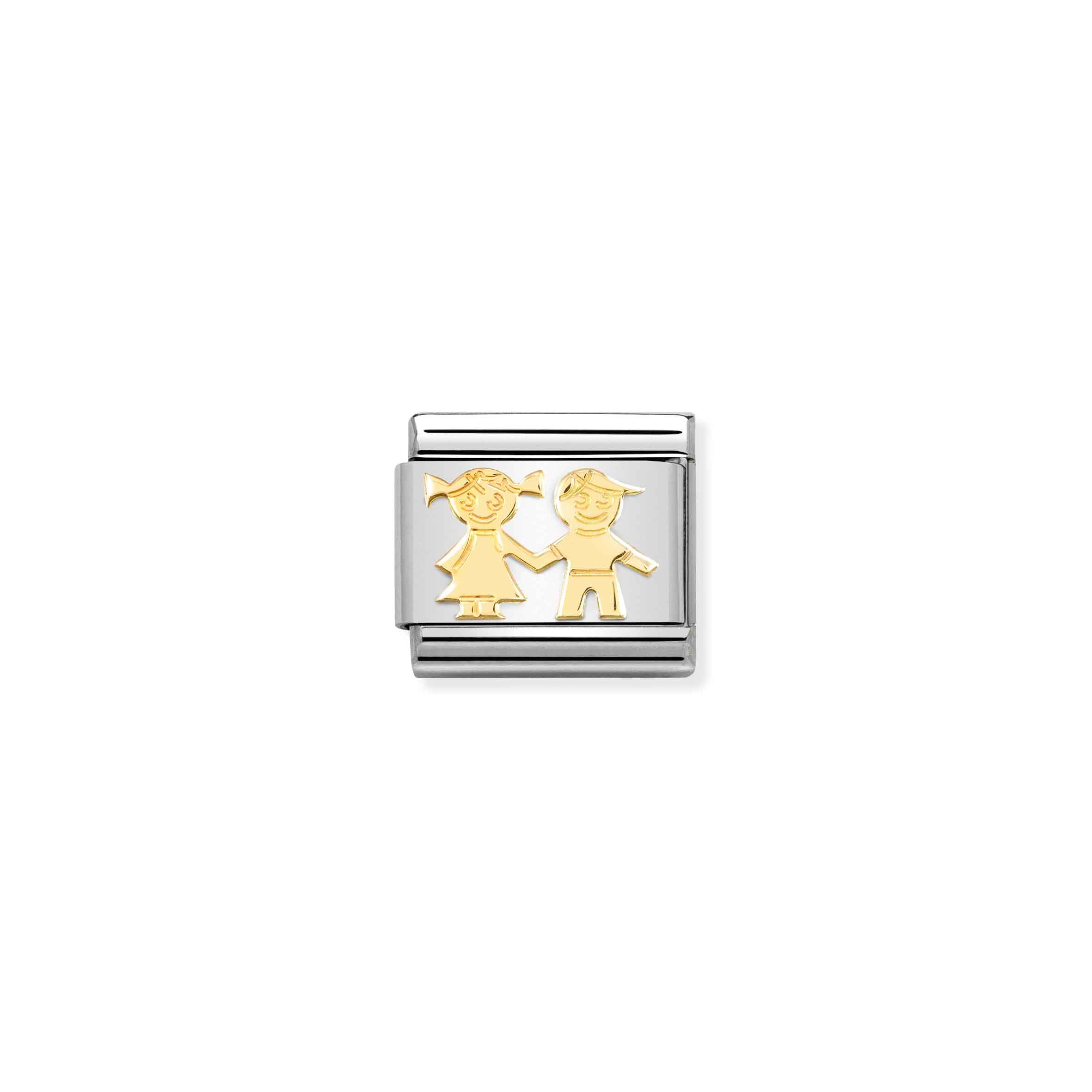 COMPOSABLE CLASSIC LINK 030162/69 SISTER & BROTHER IN 18K GOLD