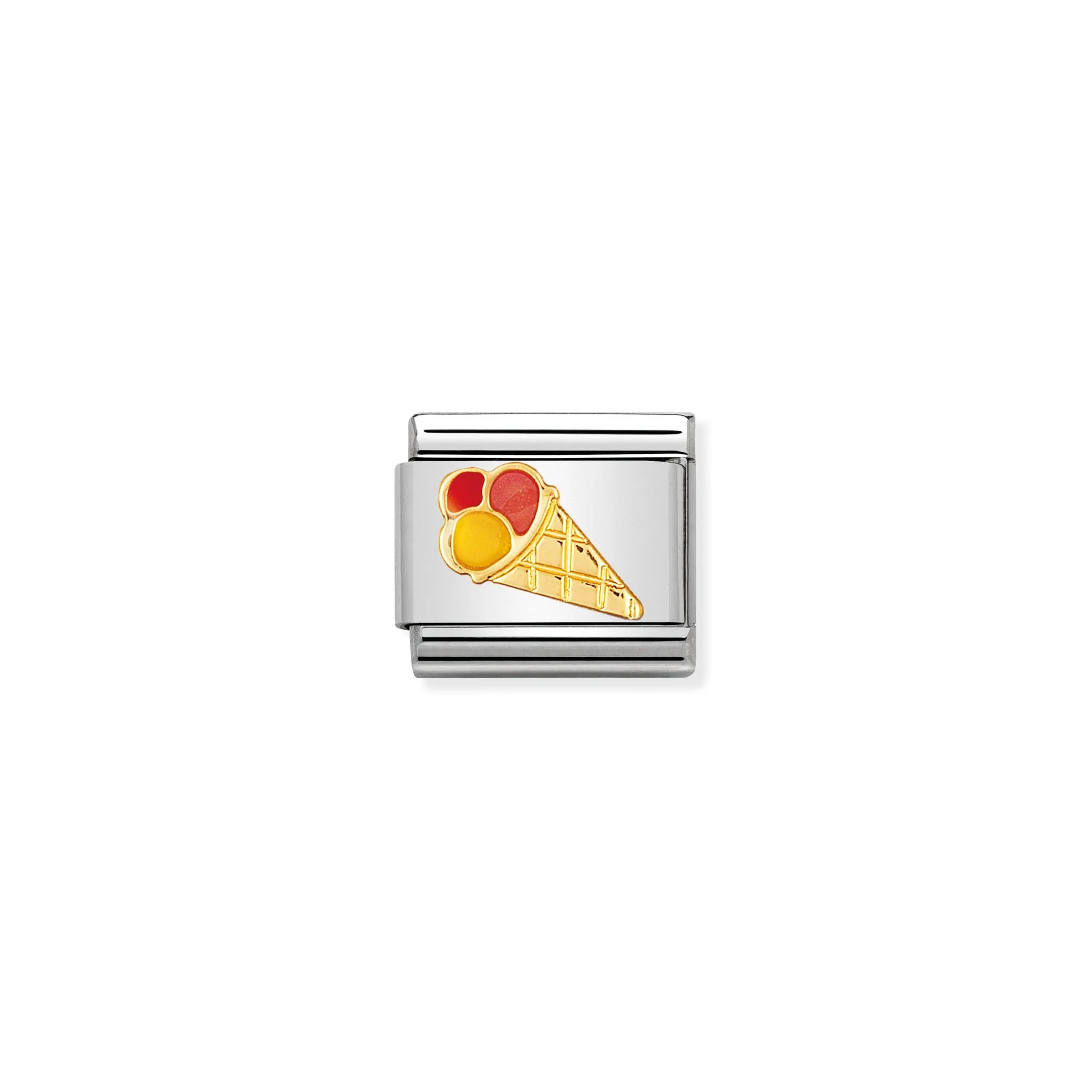 COMPOSABLE CLASSIC LINK 030209/30 ICE CREAM IN 18K GOLD AND ENAMEL