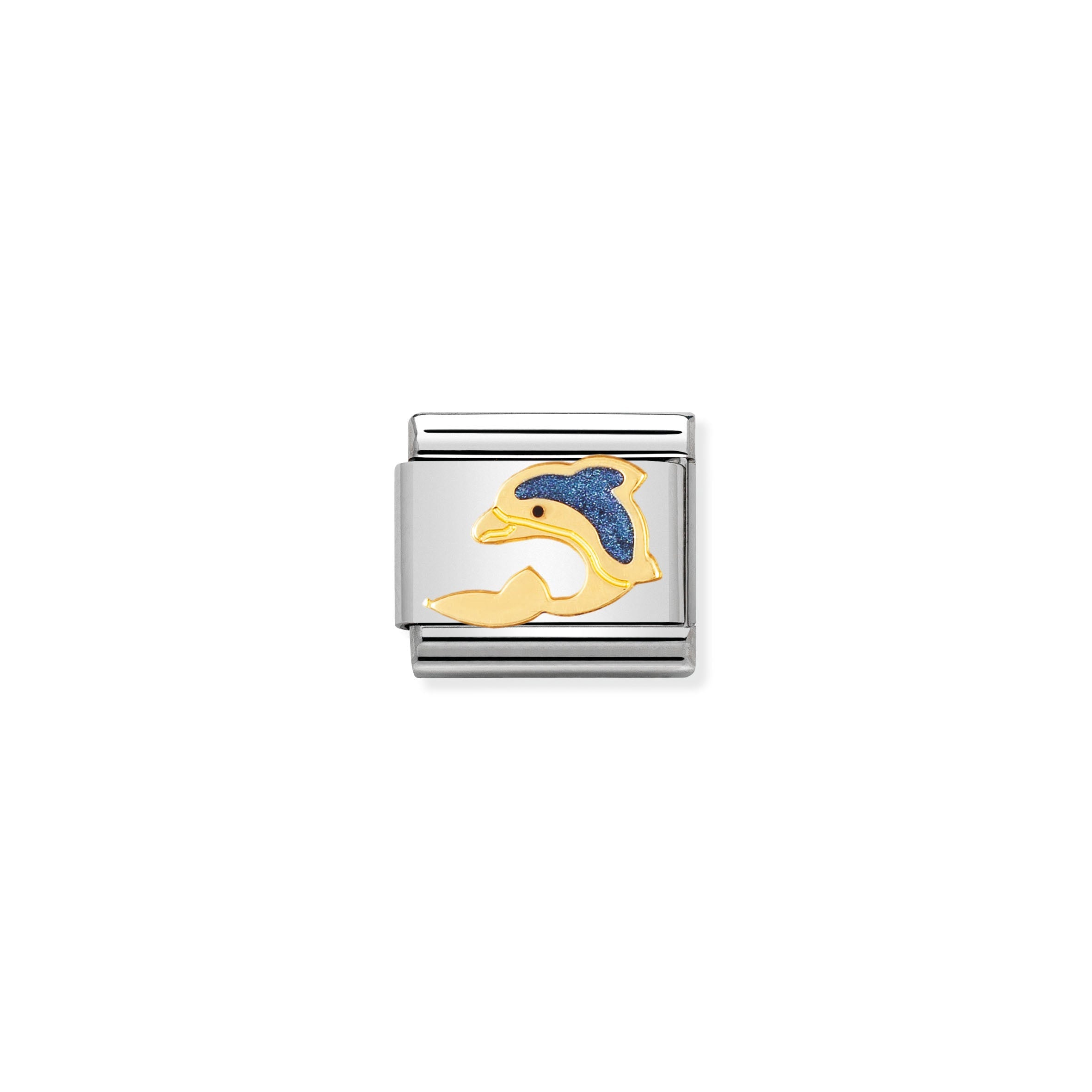 COMPOSABLE CLASSIC LINK 030213/01 DOLPHIN IN 18K GOLD AND ENAMEL