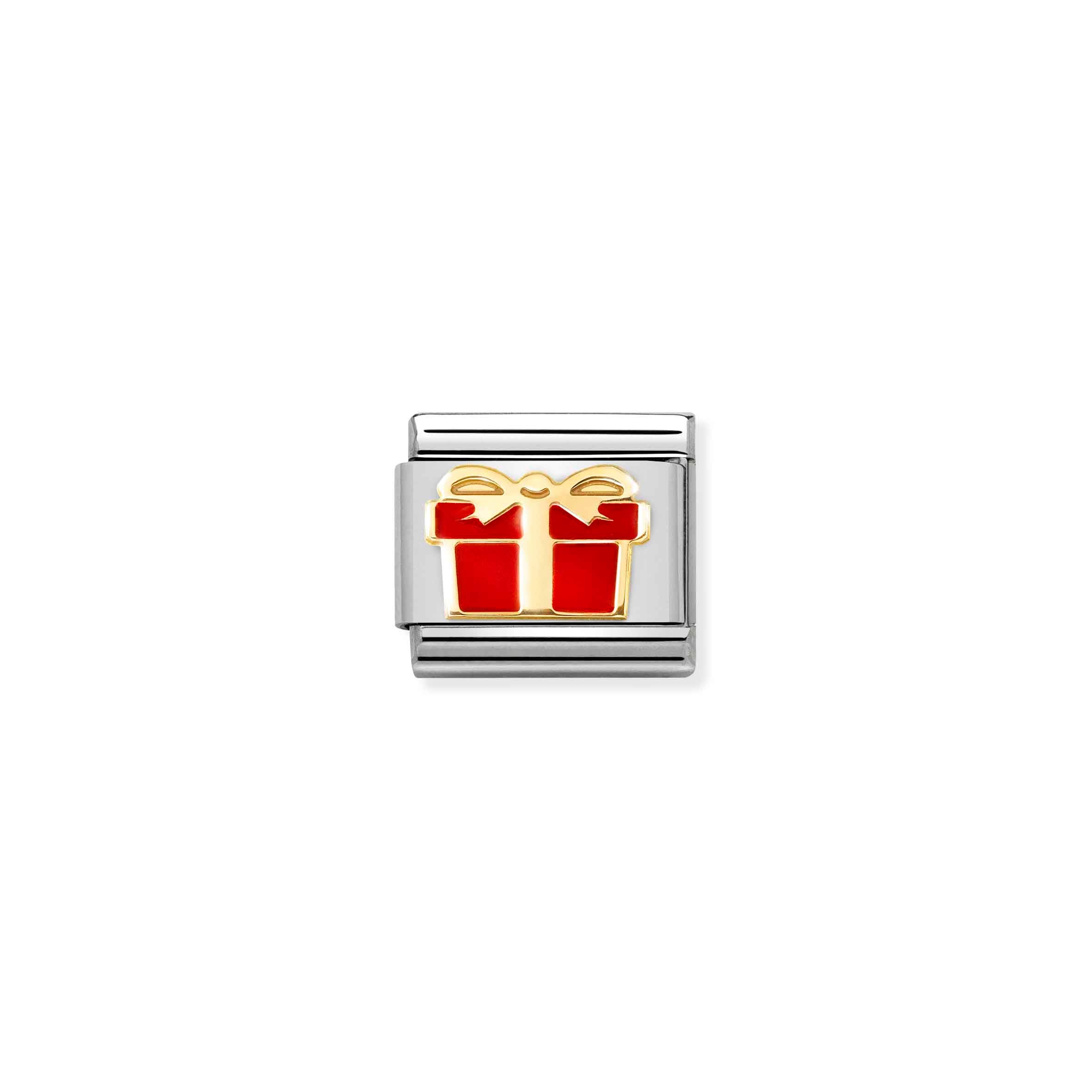 COMPOSABLE CLASSIC LINK 030272/70 RED GIFT IN 18K GOLD & ENAMEL