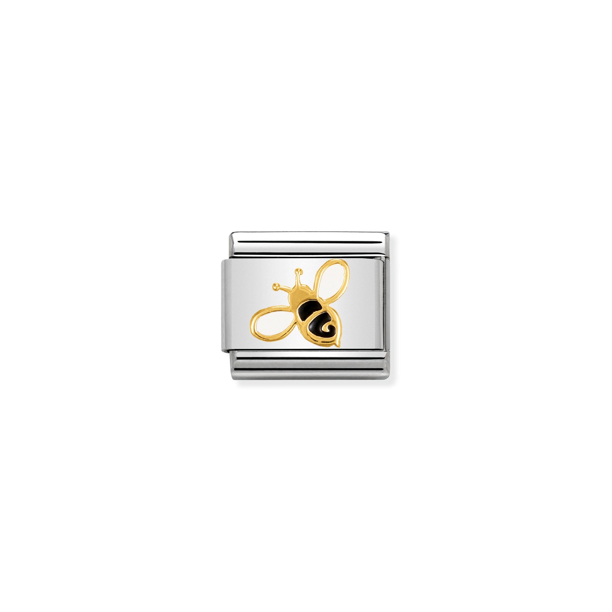COMPOSABLE CLASSIC LINK 030278/01 BEE 18K GOLD AND ENAMEL