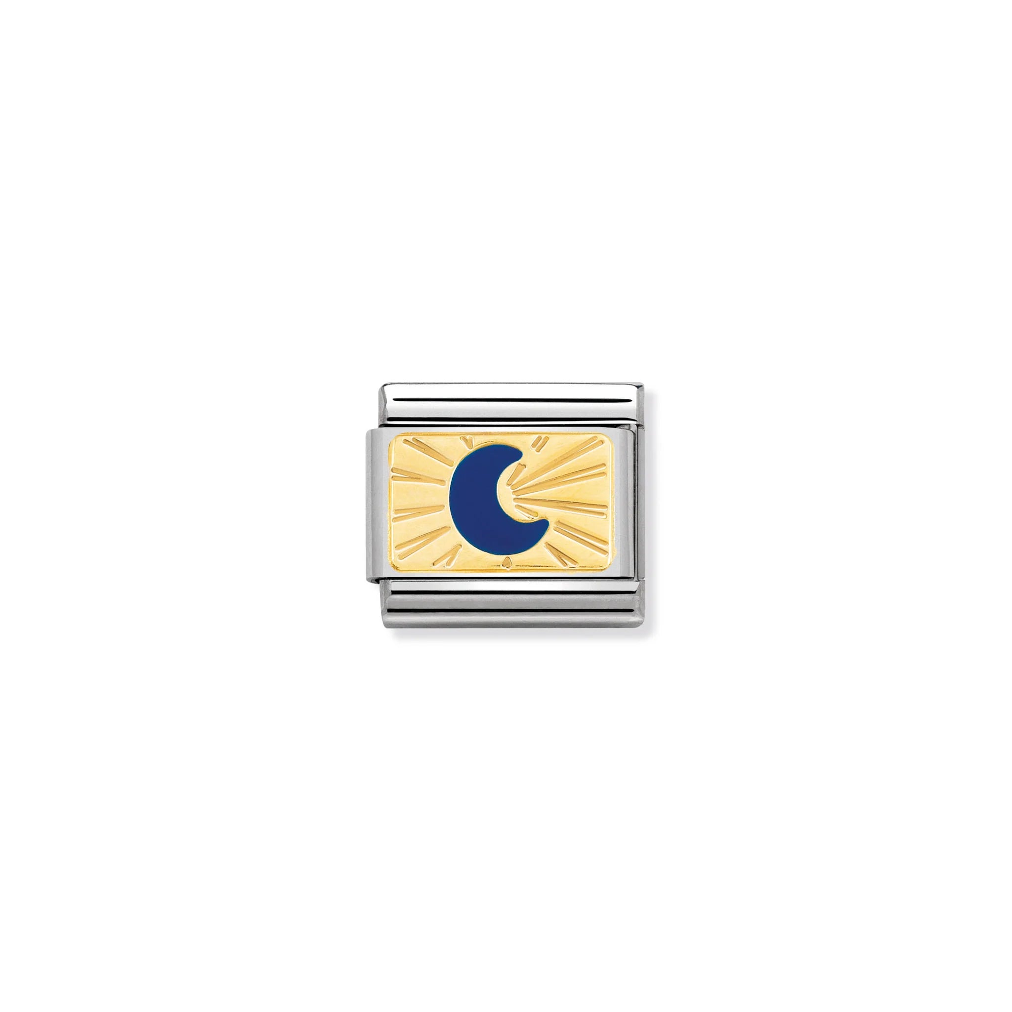 COMPOSABLE CLASSIC LINK 030284/43 BLUE MOON 18K GOLD AND ENAMEL