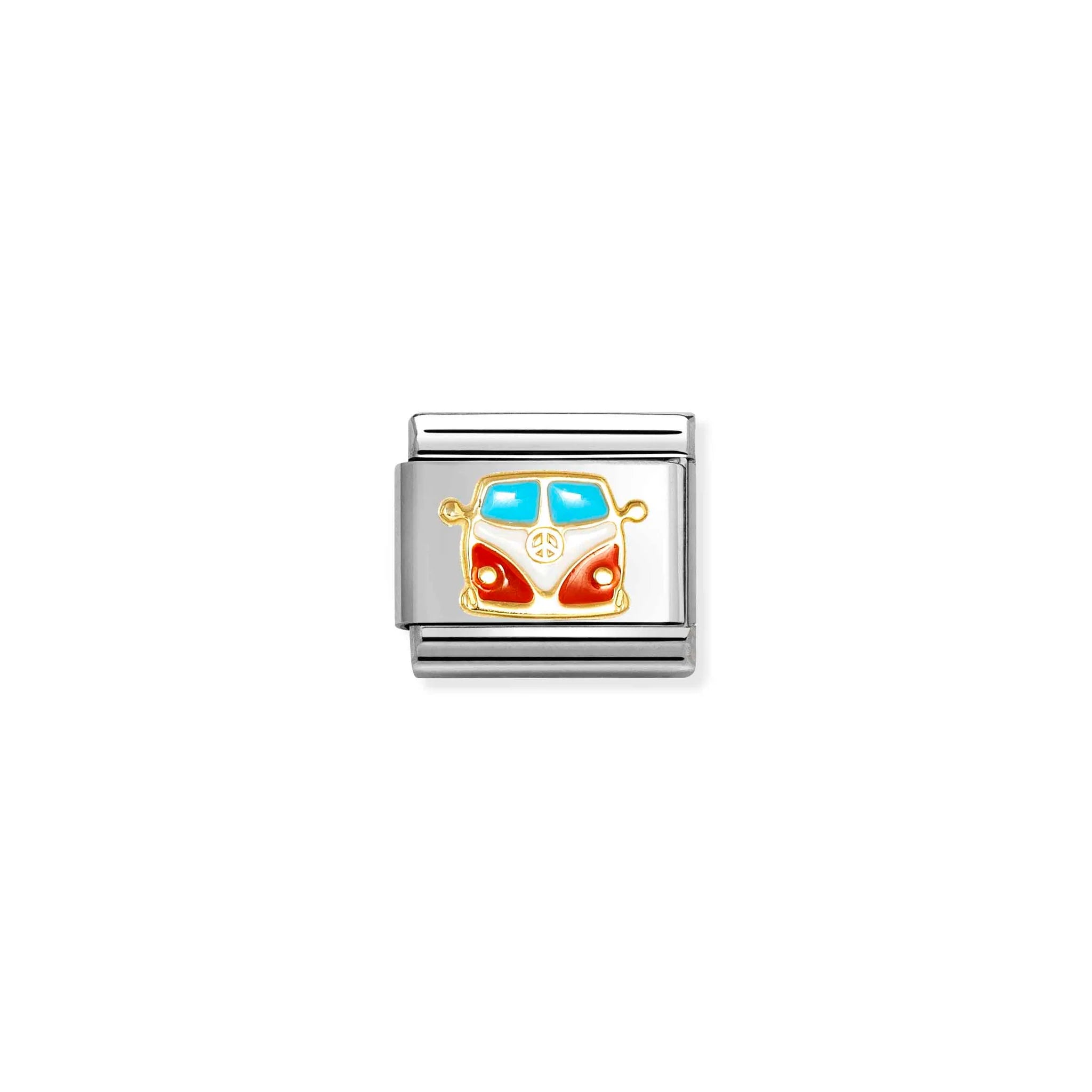 COMPOSABLE CLASSIC LINK 030285/67 VAN IN 18K GOLD & ENAMEL