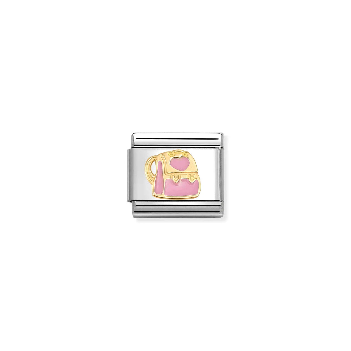 COMPOSABLE CLASSIC LINK 030285/87 BACKPACK IN 18K GOLD & PINK ENAMEL