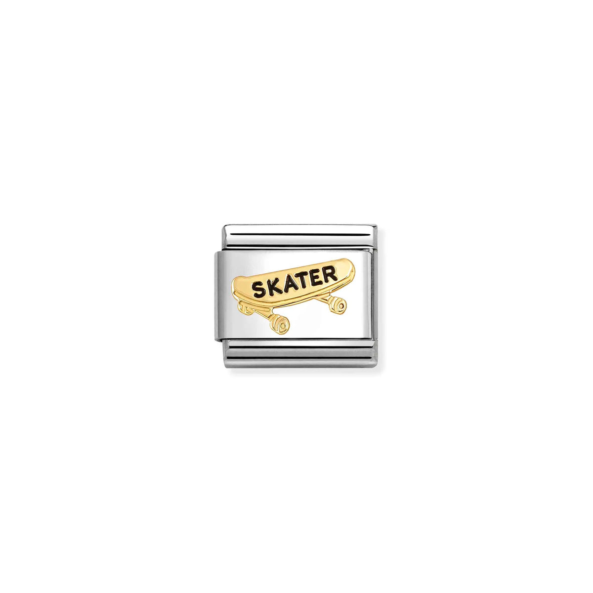 COMPOSABLE CLASSIC LINK 030285/90 SKATE BOARD IN 18K GOLD & ENAMEL