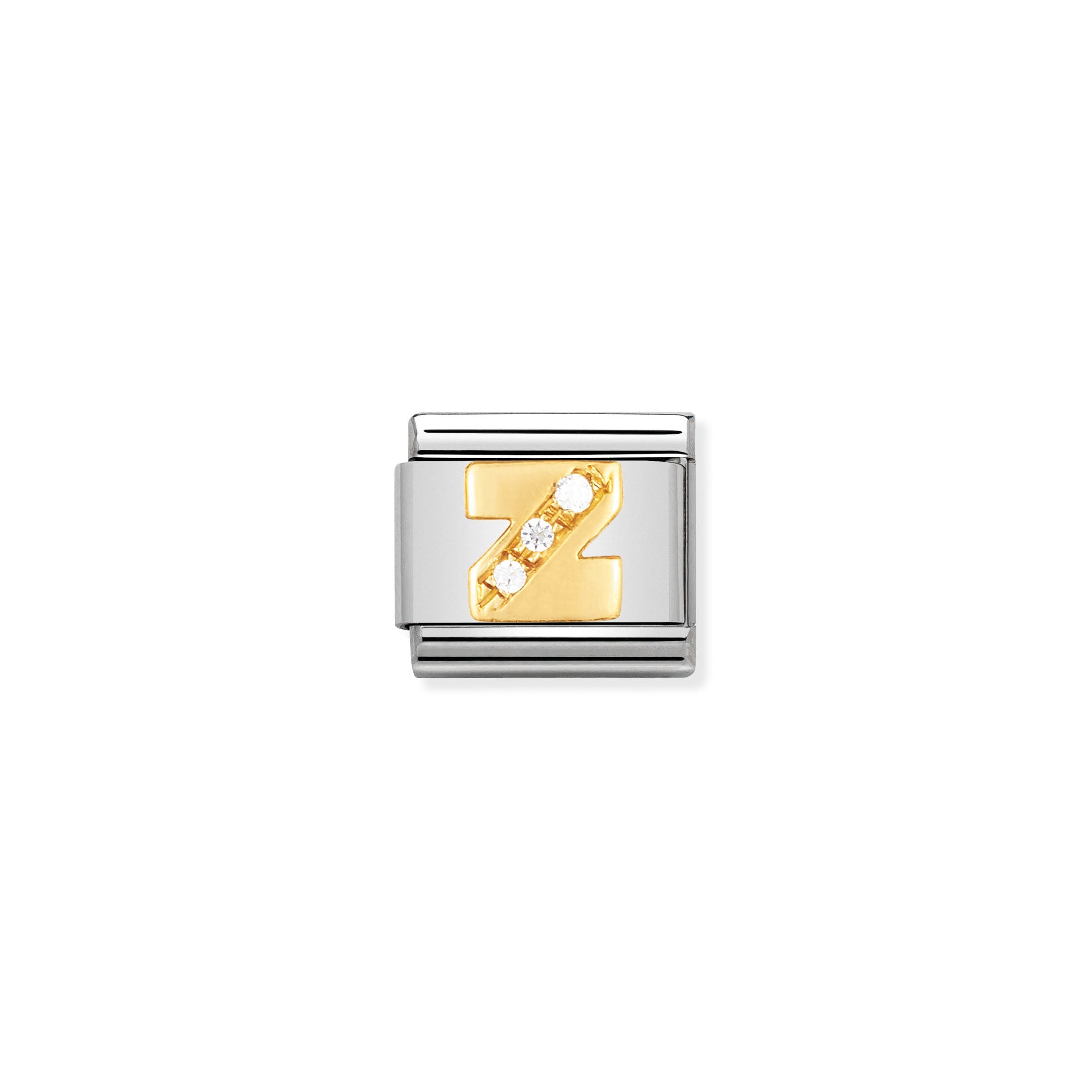 COMPOSABLE CLASSIC LINK 030301/26 LETTER Z IN 18K GOLD AND CZ