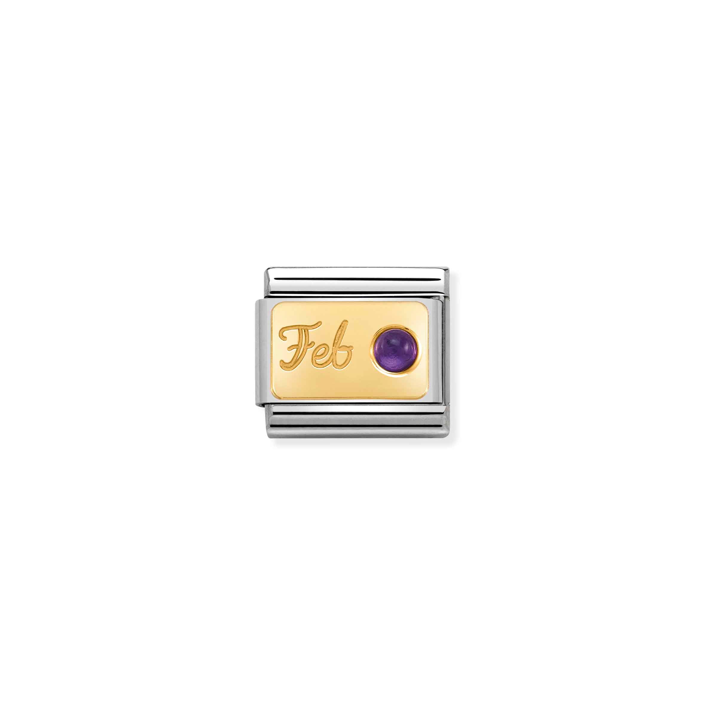 COMPOSABLE CLASSIC LINK 030519/02 FEBRUARY AMETHYST IN 18K GOLD