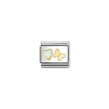 Nomination Composable Classic Link White Opal Heart and Butterfly