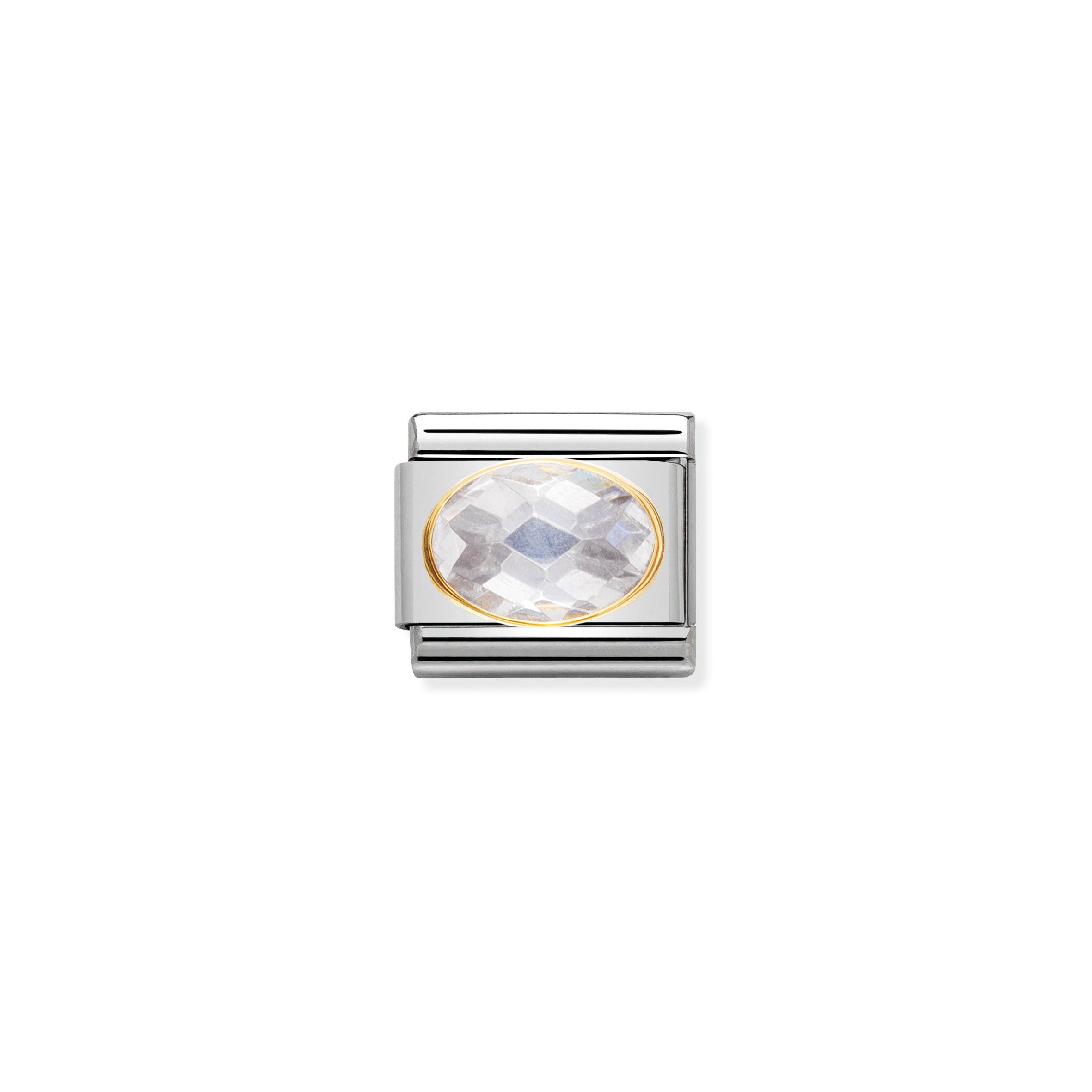COMPOSABLE CLASSIC LINK 030601/010 WHITE FACETED CZ IN 18K GOLD