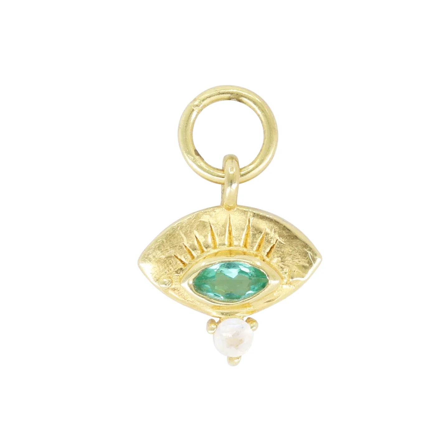 Toni May Ray Apatite Gold Charm- Double Charm