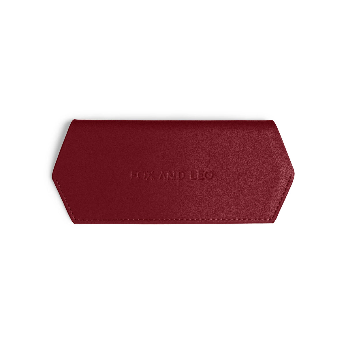 Fox & Leo Slimline Glasses Case - Burgundy
