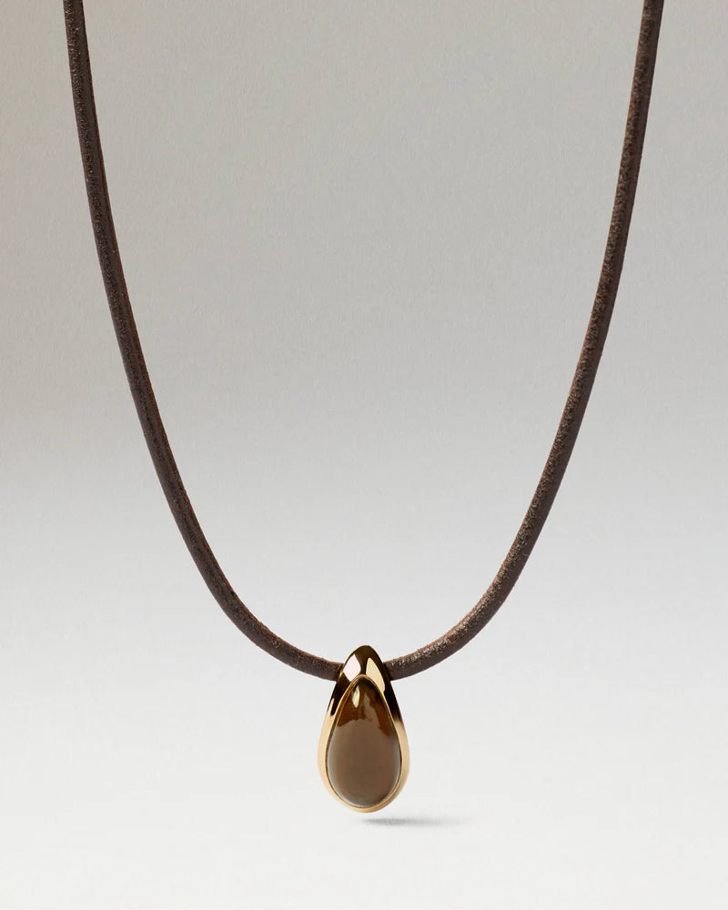 PDPAOLA Quartz Luna cord necklace