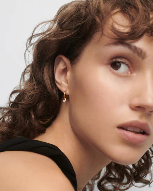 PdPaola Delta Hoop Earrings- Gold