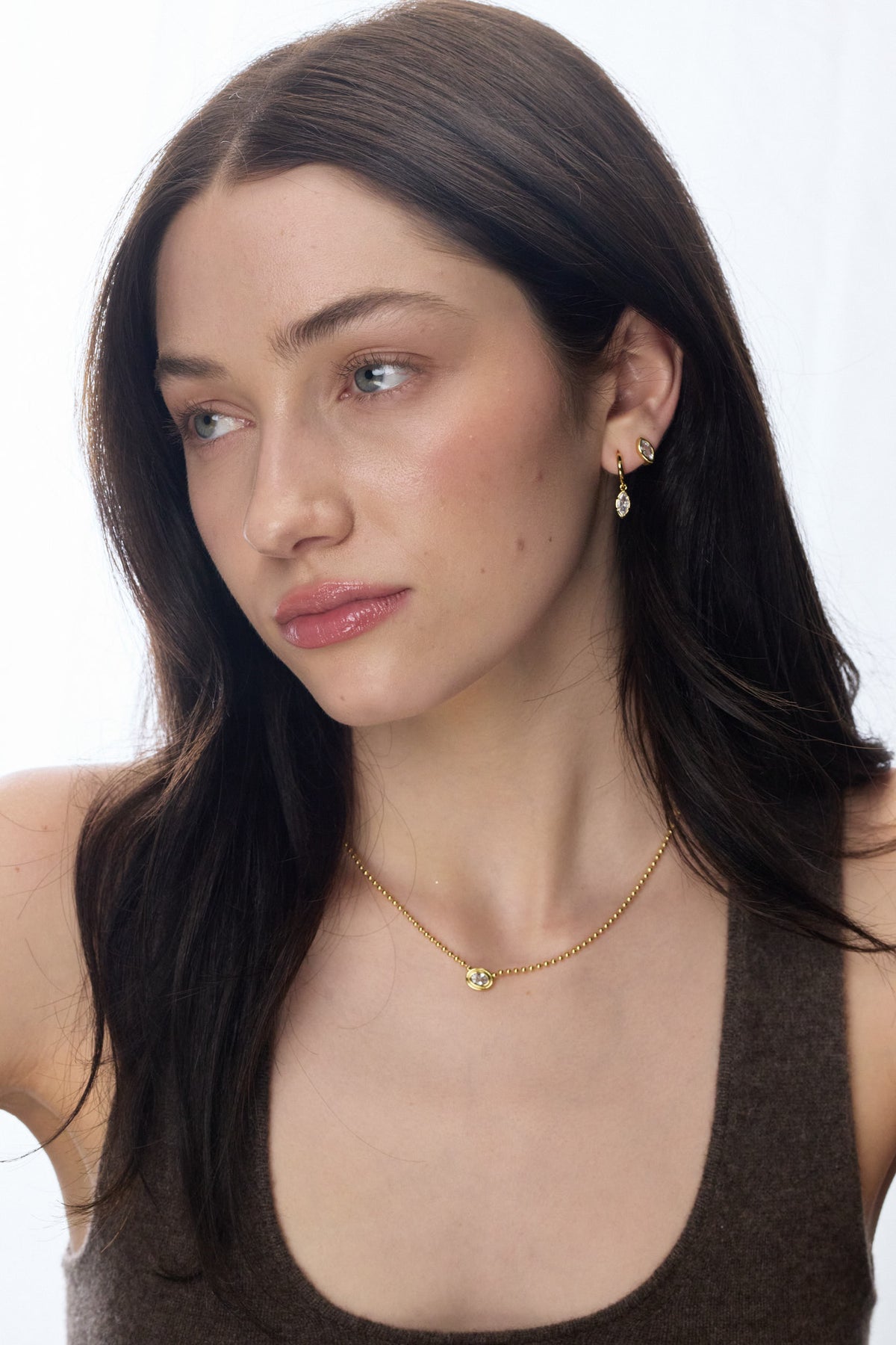 Zafino Eden Crystal Hoop Gold