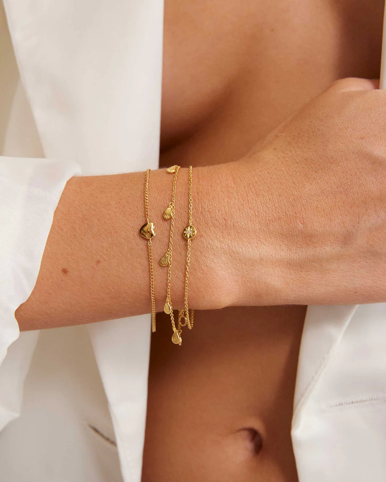 Kirstin Ash Guiding Star Bracelet- 18k gold plated