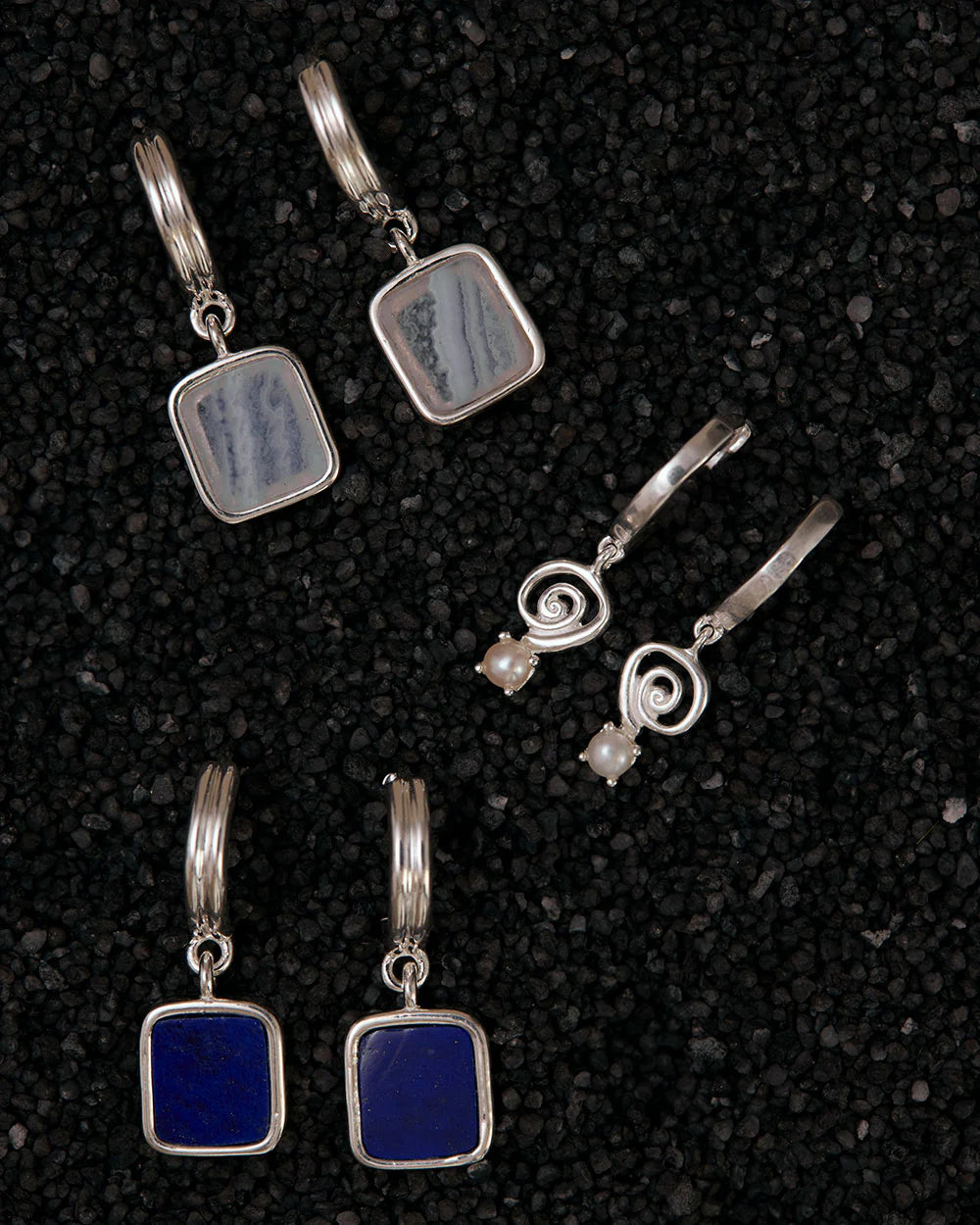 Kirstin Ash Horizon Sweet Escape Hoops Sterling Silver