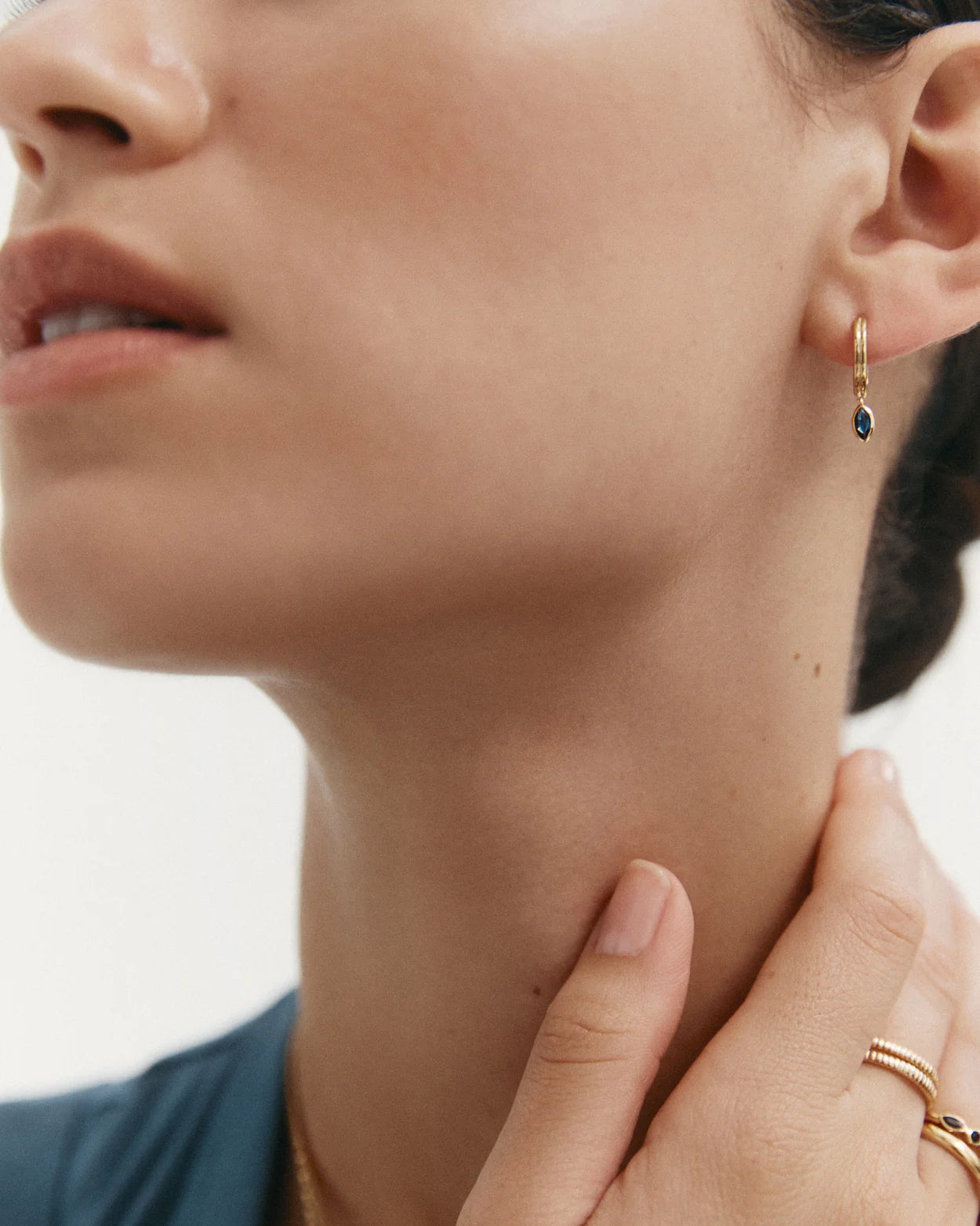 Kirstin Ash Ink Drop Hoops (18k Gold Plated)