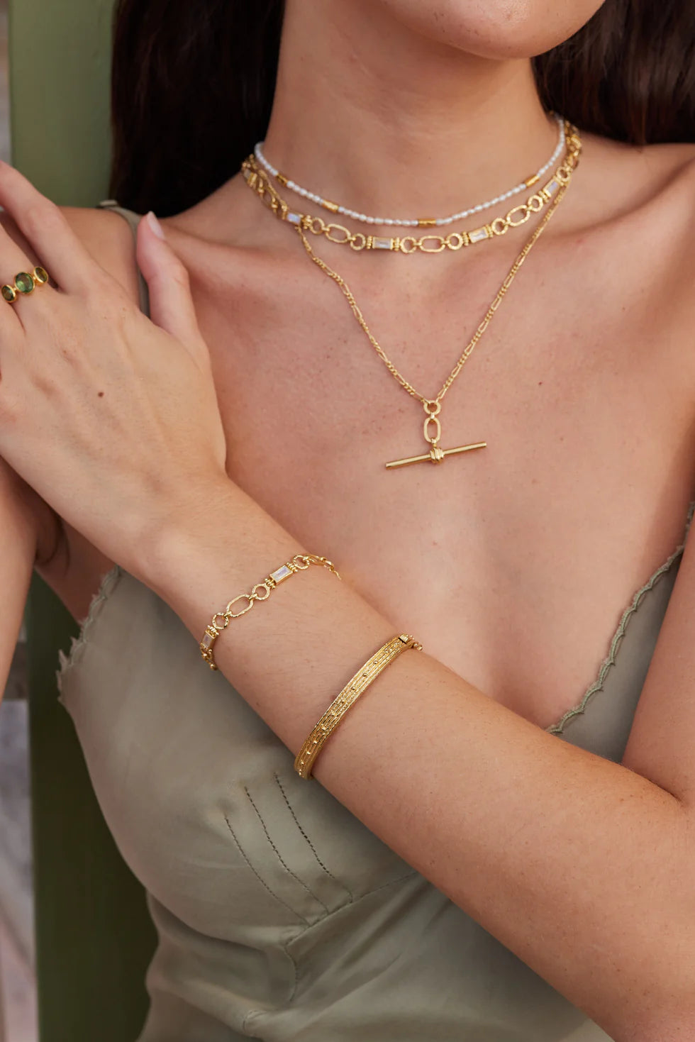 Toni May Petra Moonstone Gold Bracelet