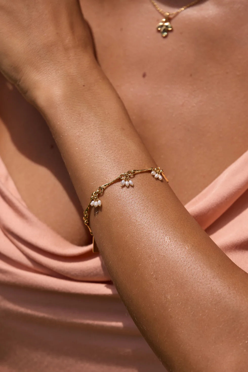 Toni May Trinket Pearl Gold Bracelet