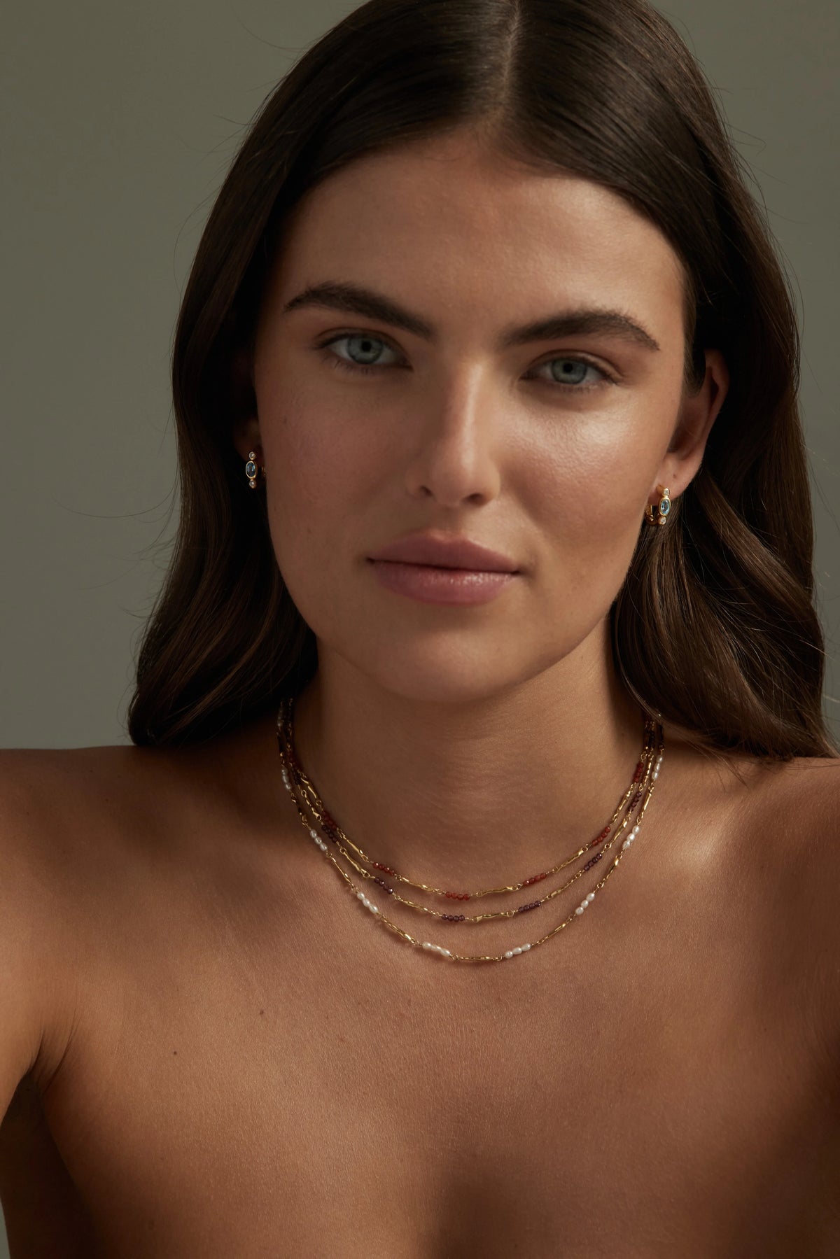 Toni May Aphrodite Rhodolite Gold Necklace