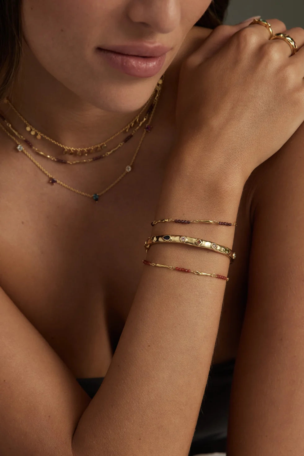 Toni May Ziggy Gold Bangle