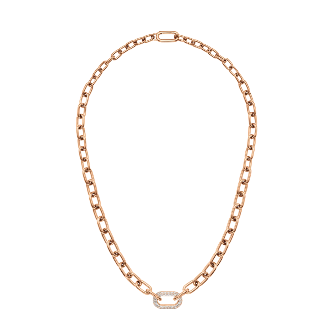 Daniel Wellington Crystal Link Necklace Rose Gold