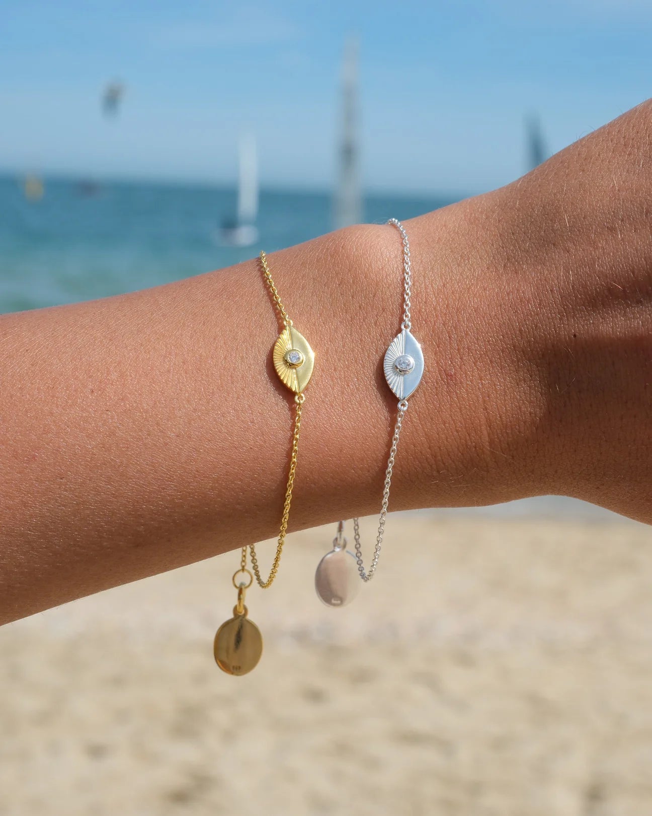 Sue Sensi Ocean Sunrise Eye Bracelet