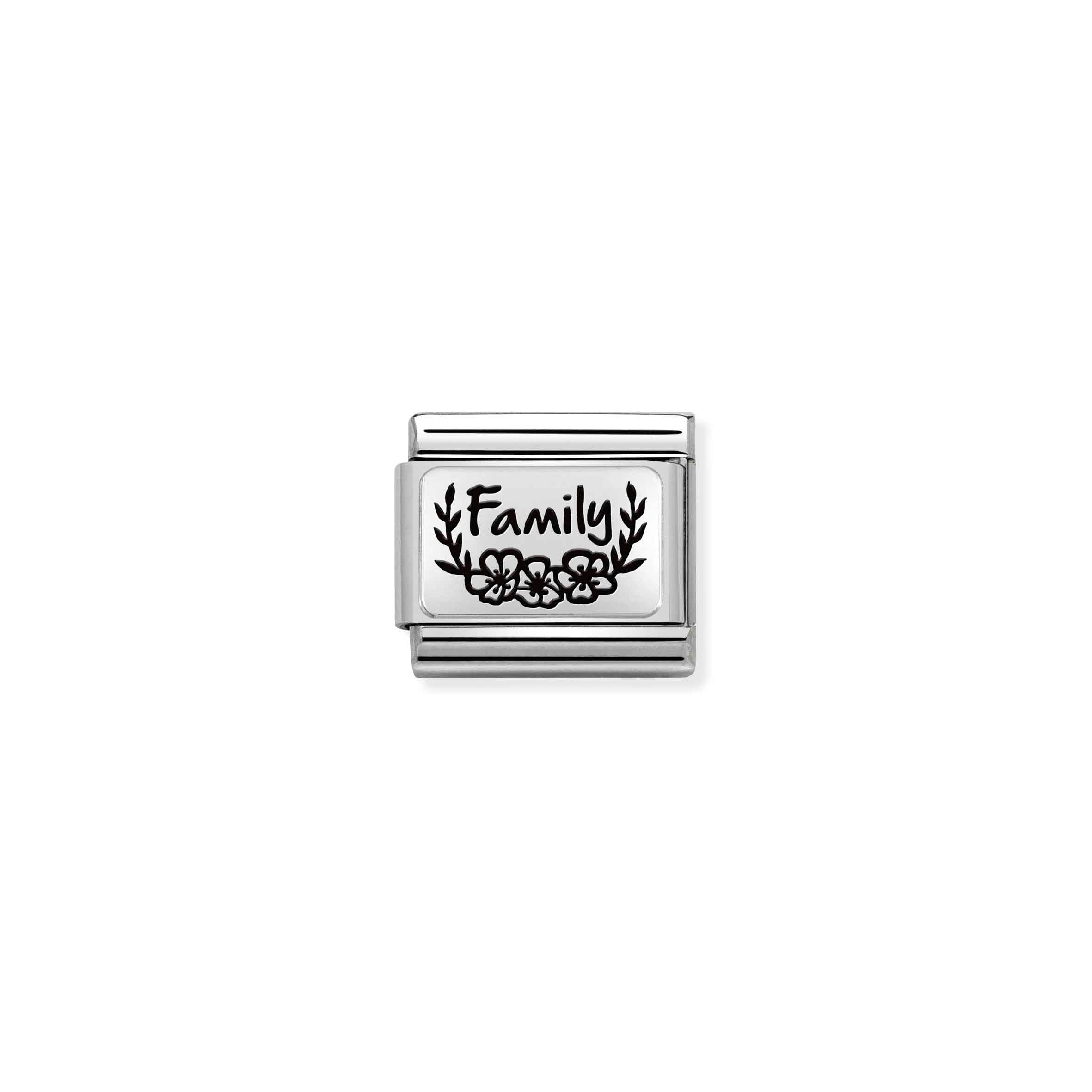 COMPOSABLE CLASSIC LINK 330111/33 FAMILY FLOWERS IN 925 SILVER