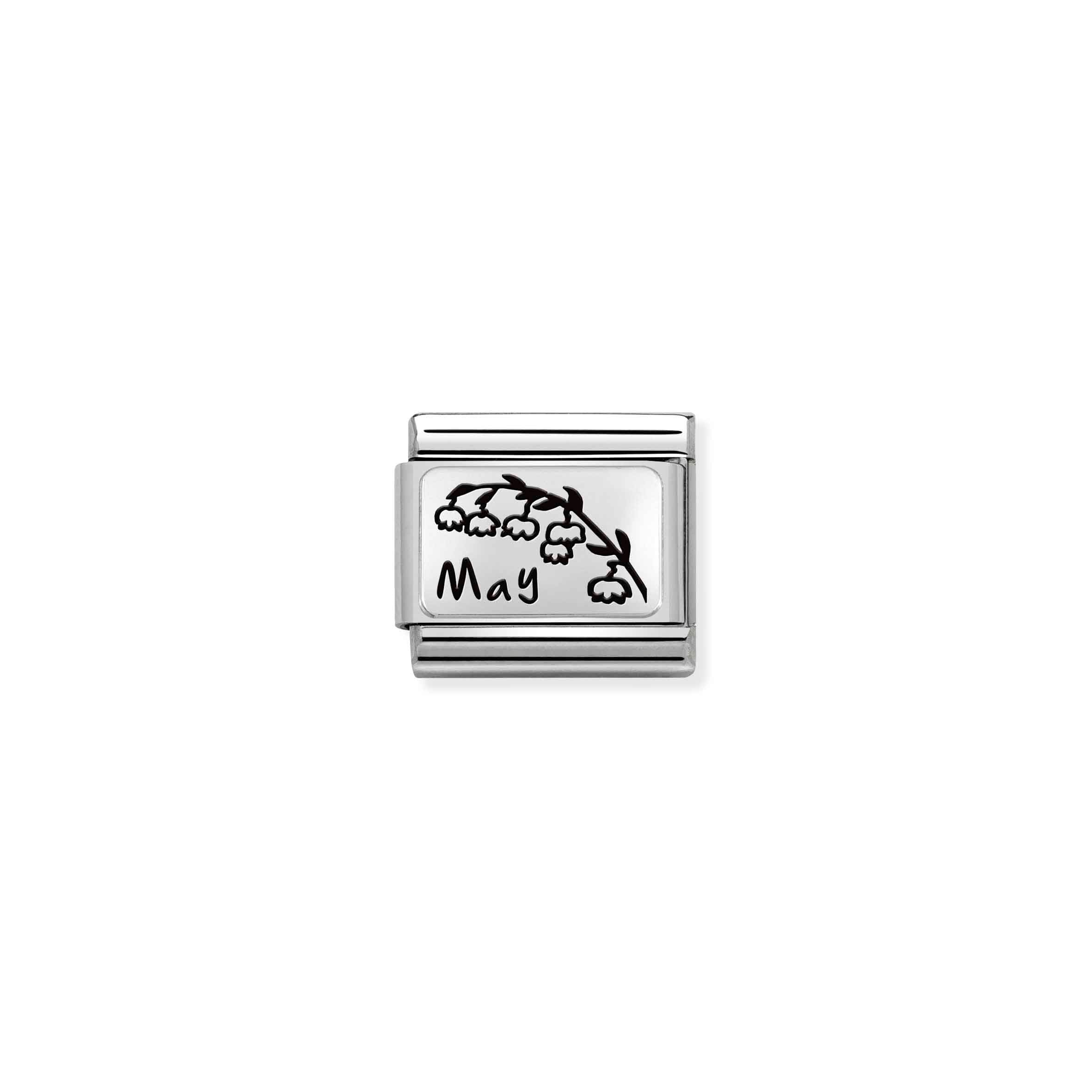 COMPOSABLE CLASSIC LINK 330112/17 MAY FLOWER IN 925 SILVER