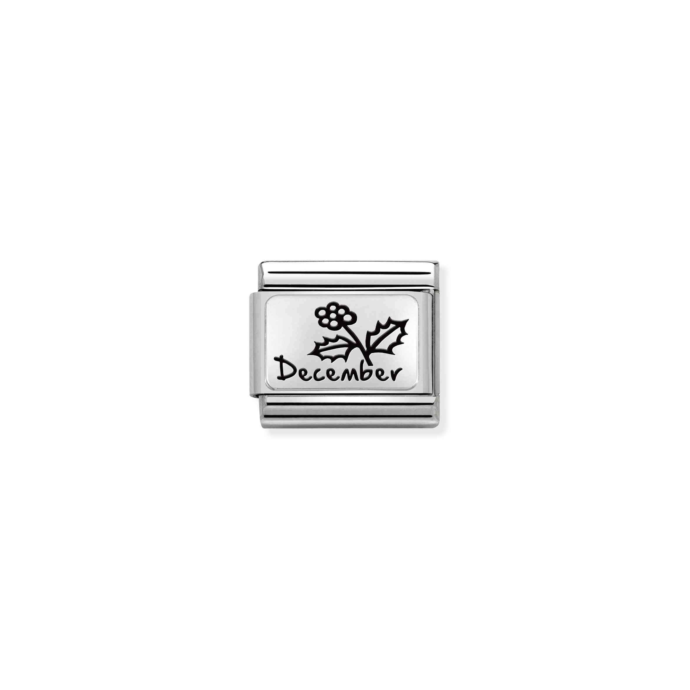 COMPOSABLE CLASSIC LINK 330112/24 DECEMBER FLOWER IN 925 SILVER