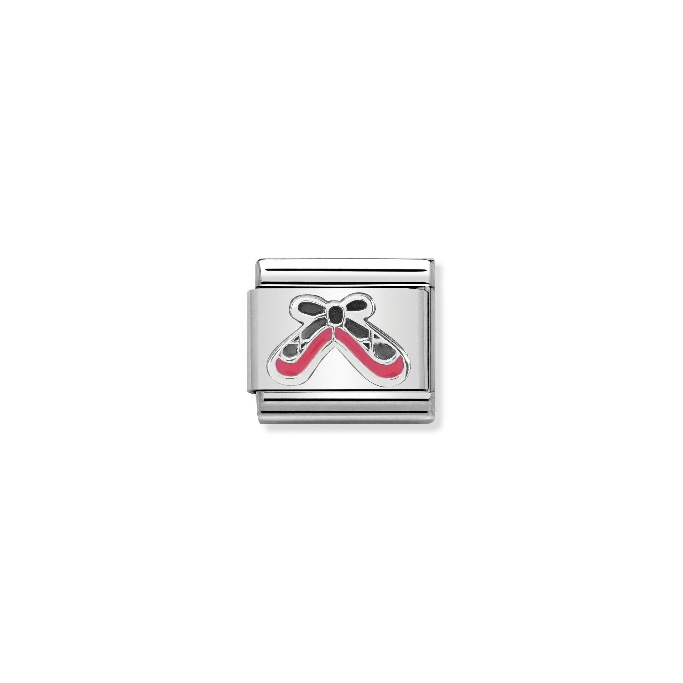 COMPOSABLE CLASSIC LINK 330202/41 BALLET SHOES IN ENAMEL & 925 SILVER