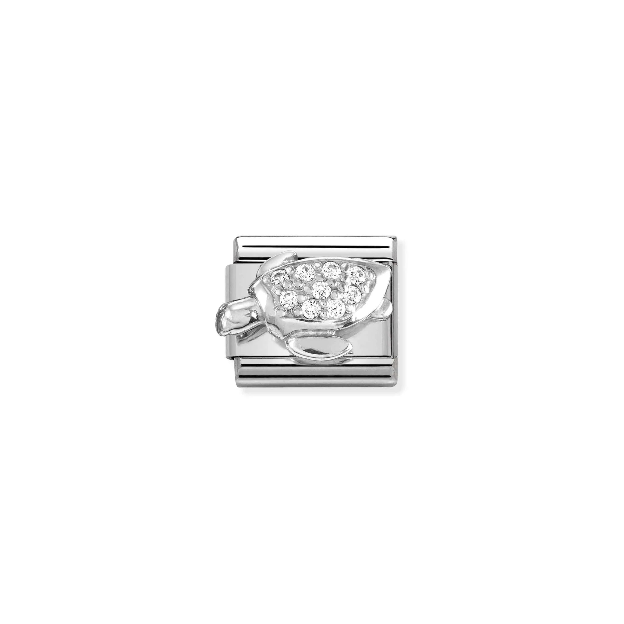 COMPOSABLE CLASSIC LINK 330304/46 TURTLE WITH CZ IN 925 SILVER