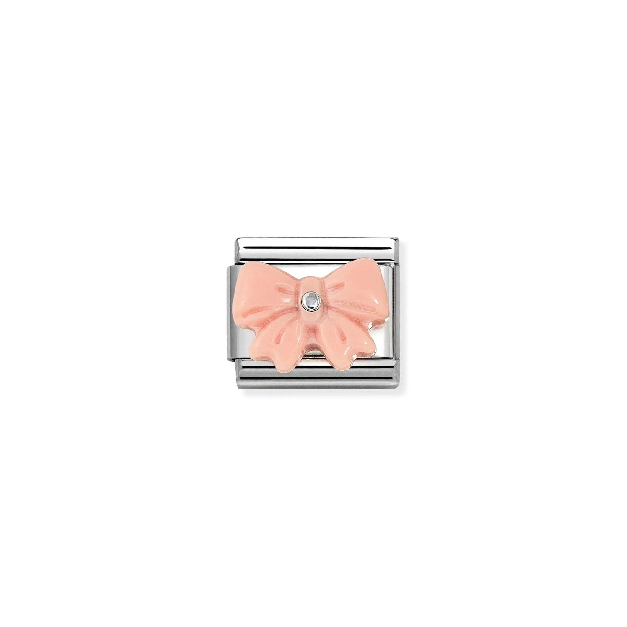 Composable Classic Link 330509/21 Bow with Pink Stone in 925 Silver