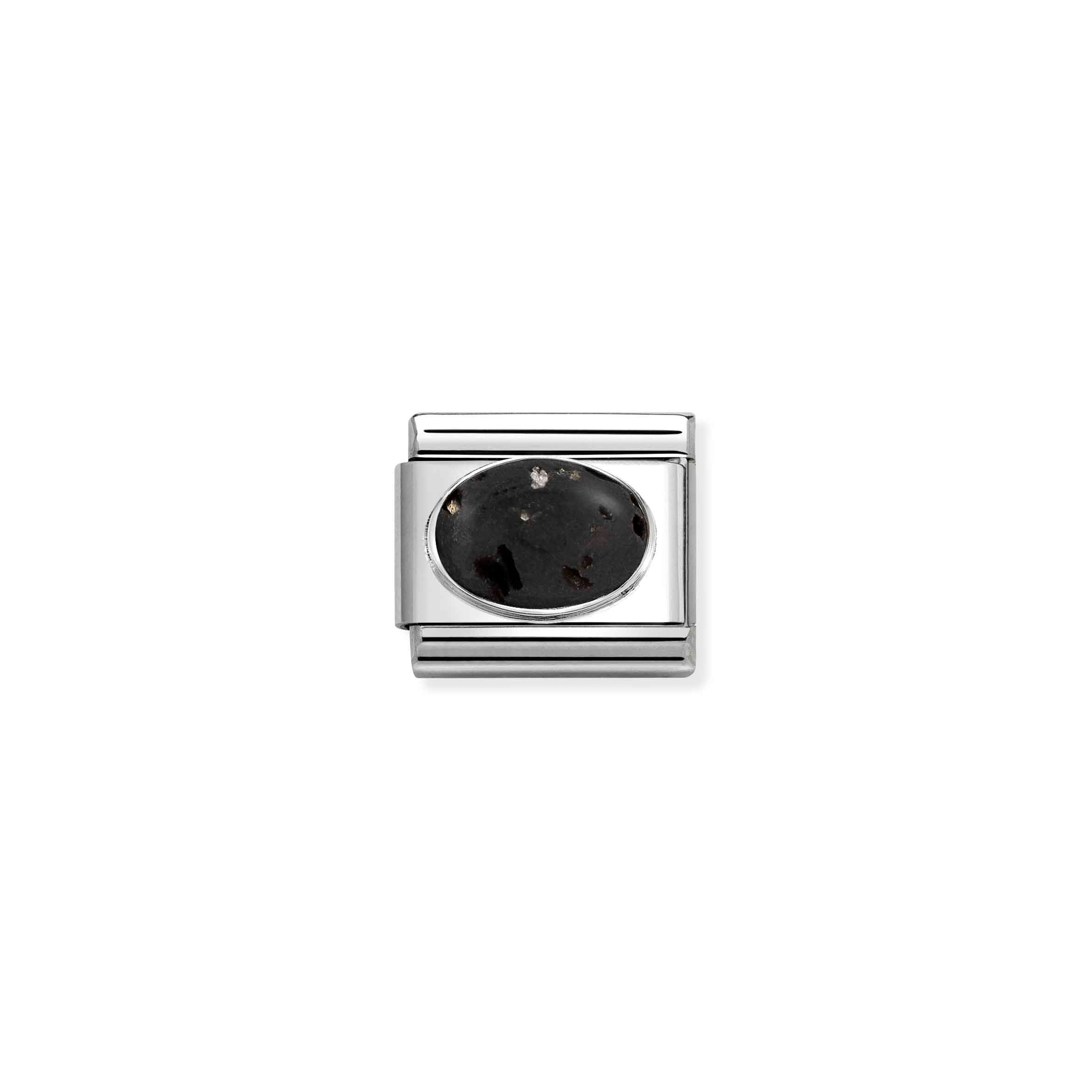 COMPOSABLE CLASSIC LINK 330510/43 LAVA STONE OVAL IN 925 SILVER
