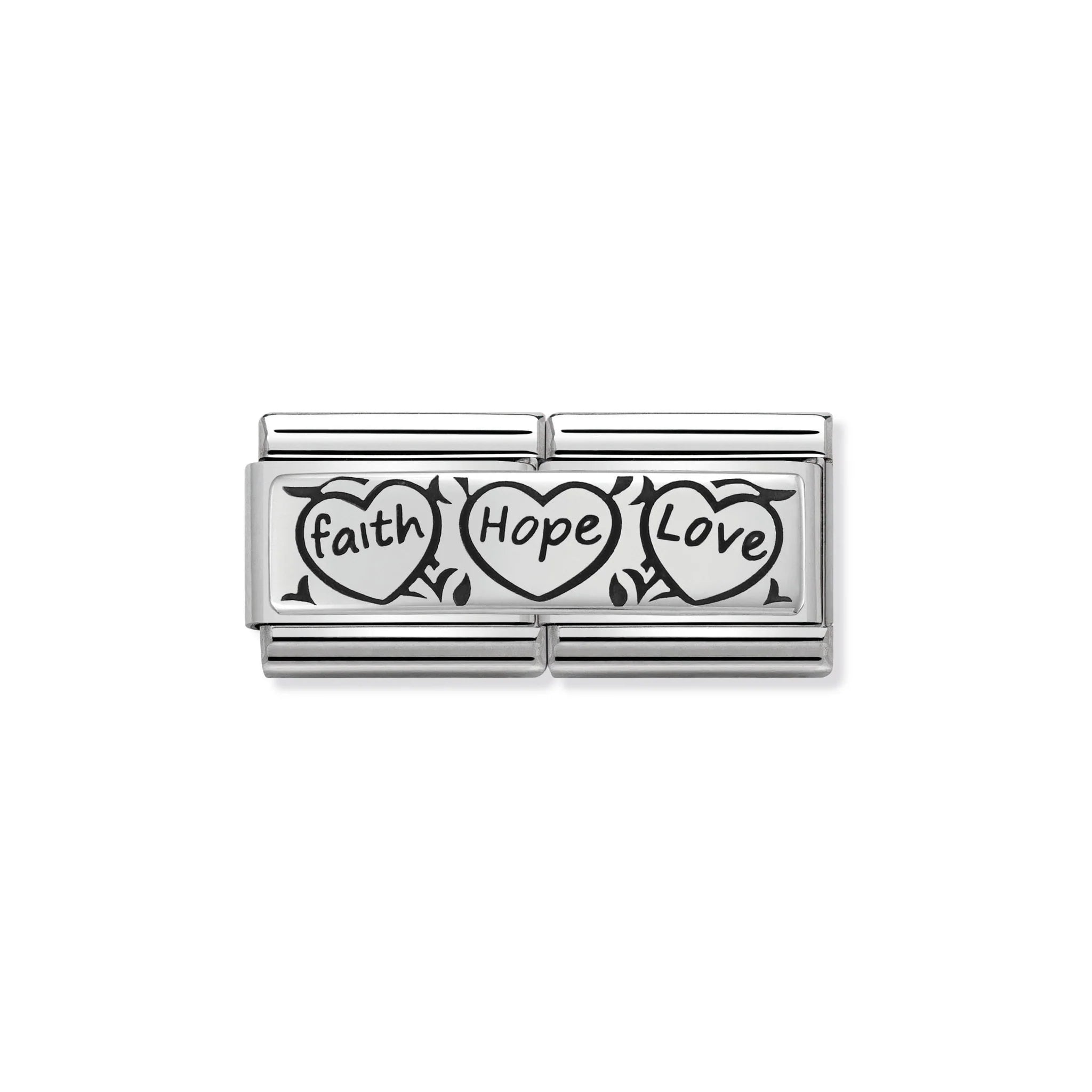 Nomination Composable Classic Double Engraved Link Faith Hope Love