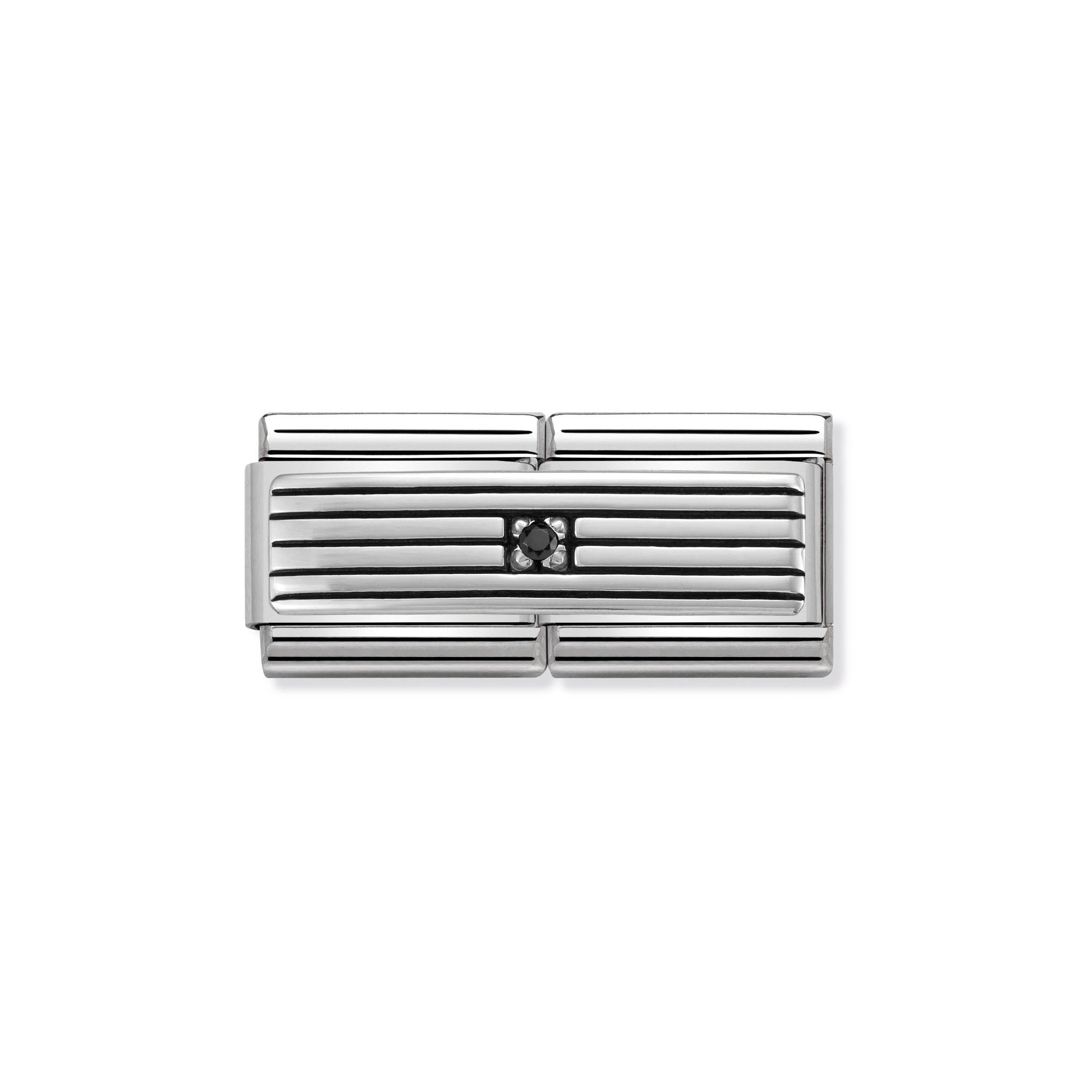 COMPOSABLE CLASSIC DOUBLE LINK 330730/01 ROWS WITH CZ IN 925 SILVER