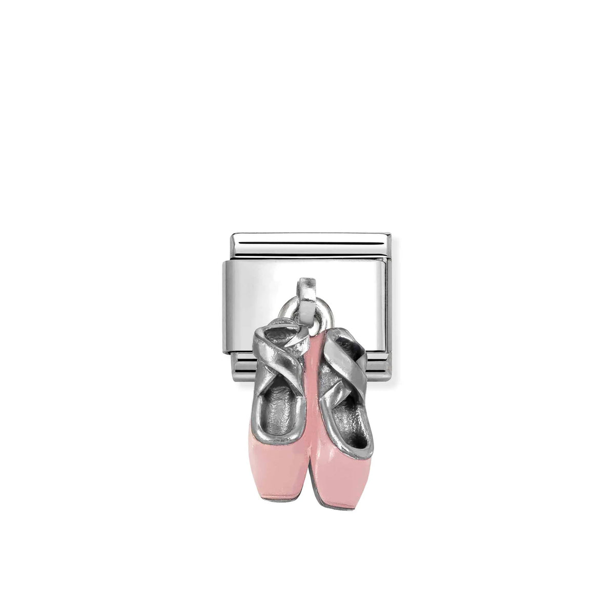 COMPOSABLE CLASSIC LINK 331805/21 BALLET SHOES PENDANT CHARM IN SILVER