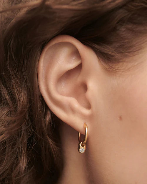 PdPaola Delta Hoop Earrings- Gold