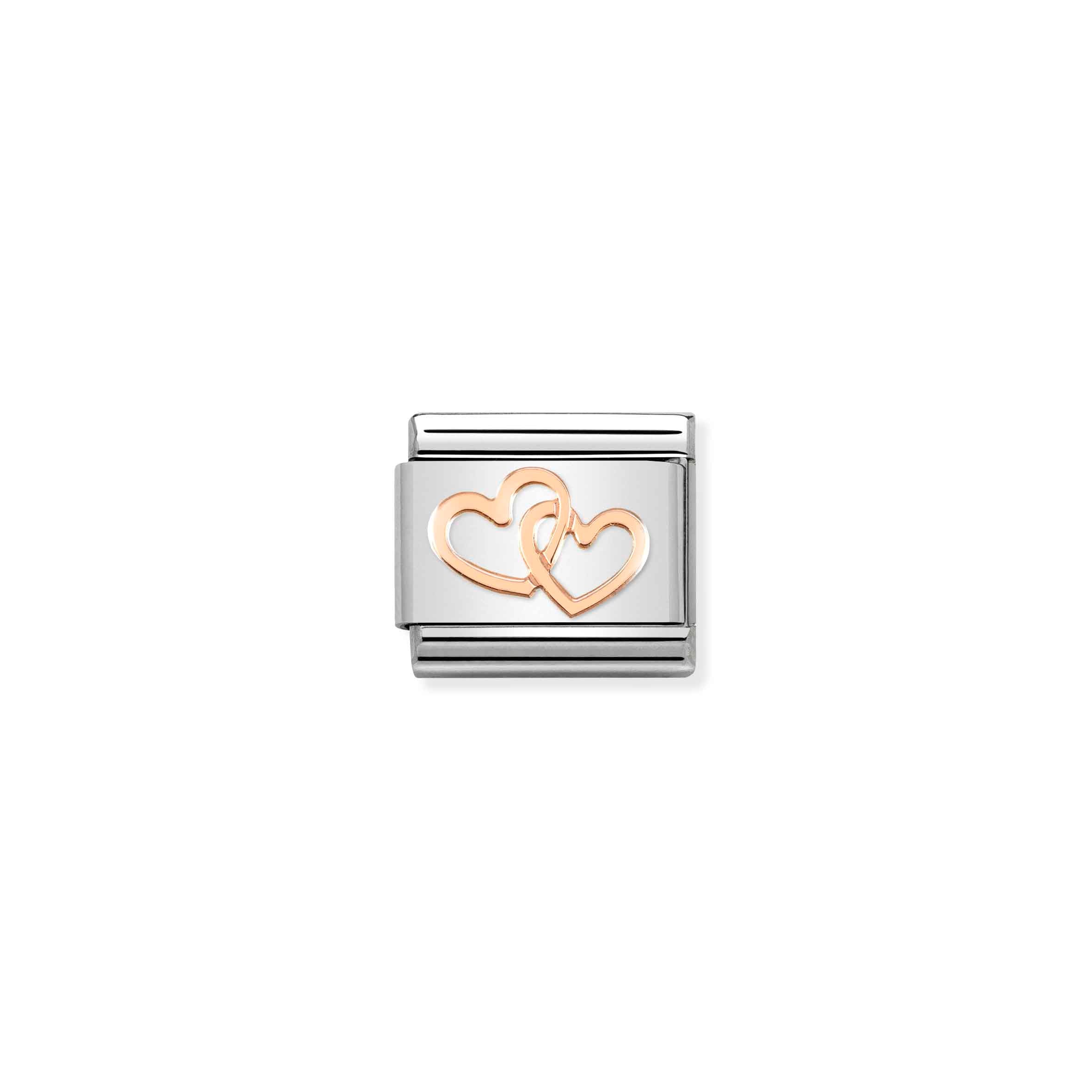 COMPOSABLE CLASSIC LINK 430104/41 HEARTS INTERTWINED IN 9K ROSE GOLD