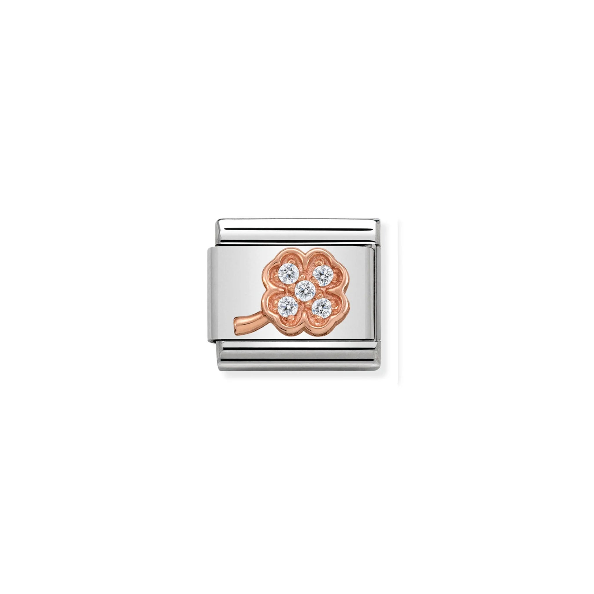 COMPOSABLE CLASSIC LINK 430302/14 CLOVER 9K ROSE GOLD & CZ