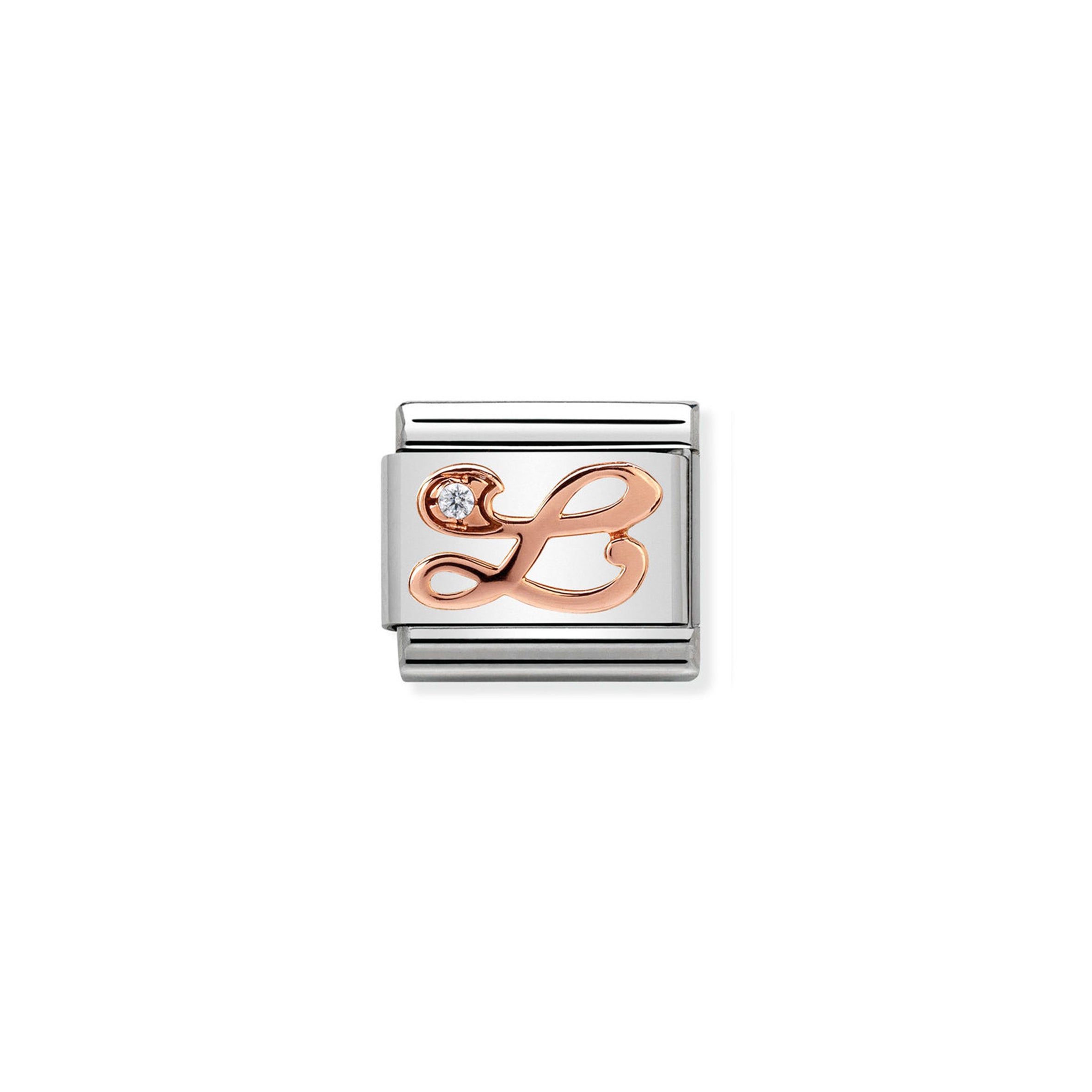 Composable Classic Link Initial L in 9ct Rose Gold 430310/12
