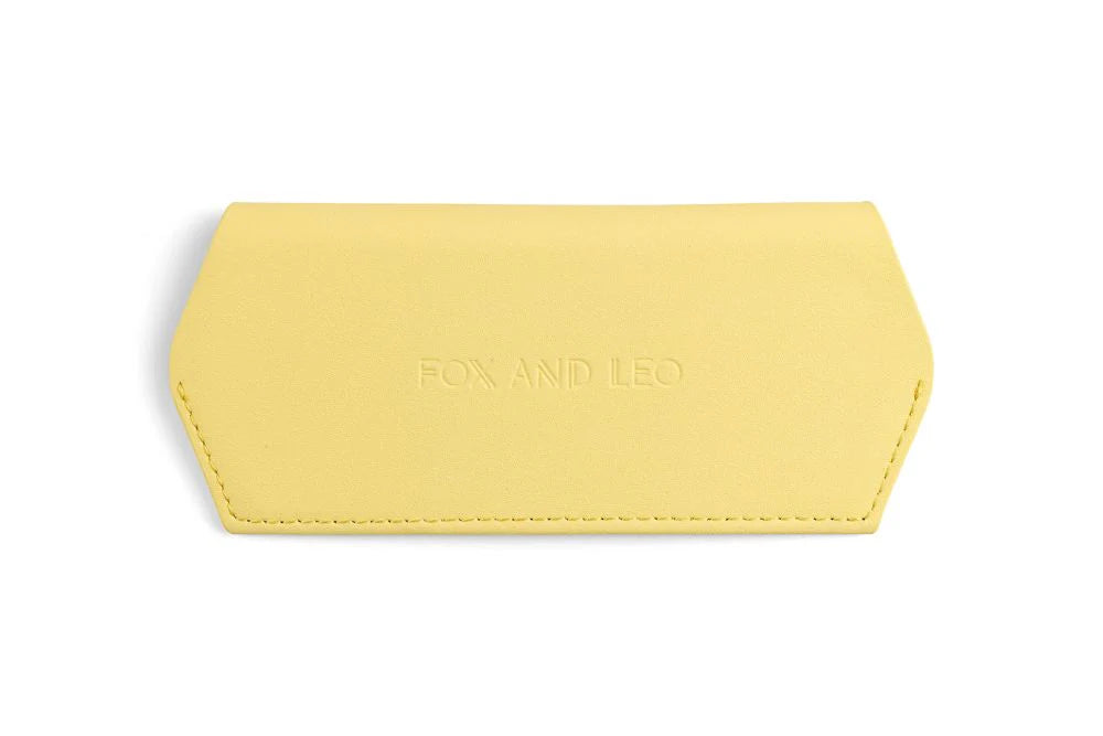 Fox and Leo Glasses Case- Yellow