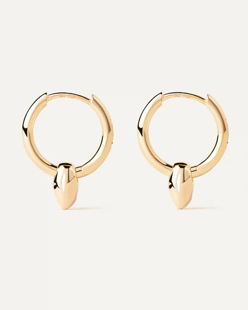 PdPaola Delta Hoop Earrings- Gold