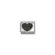 Nomination Composable Classic Link Black Heart CZ