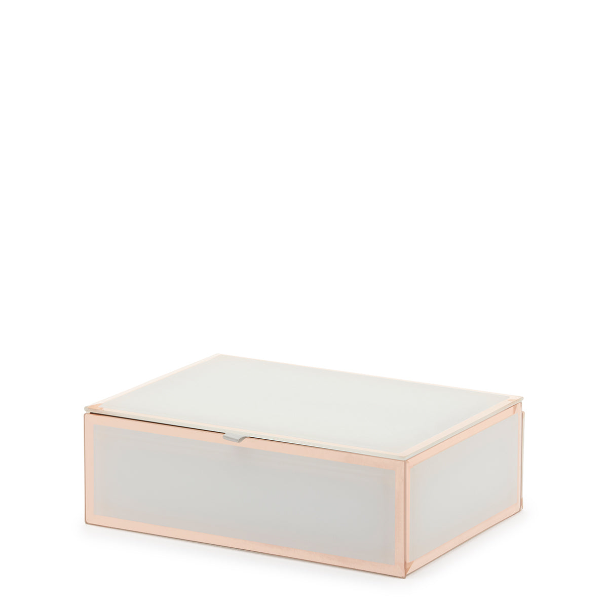 Sara White and Rose God Medium Jewellery Box