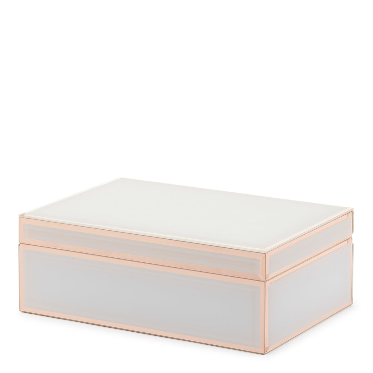 Sara White/ Rose Gold Large Jewellery Box