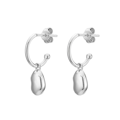 Sterling Silver Earrings with Mini-Molten Teardrop