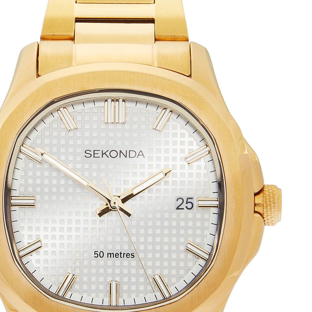 Sekonda Octaire Men's Watch | Gold Case and Stainless Steel Bracelet