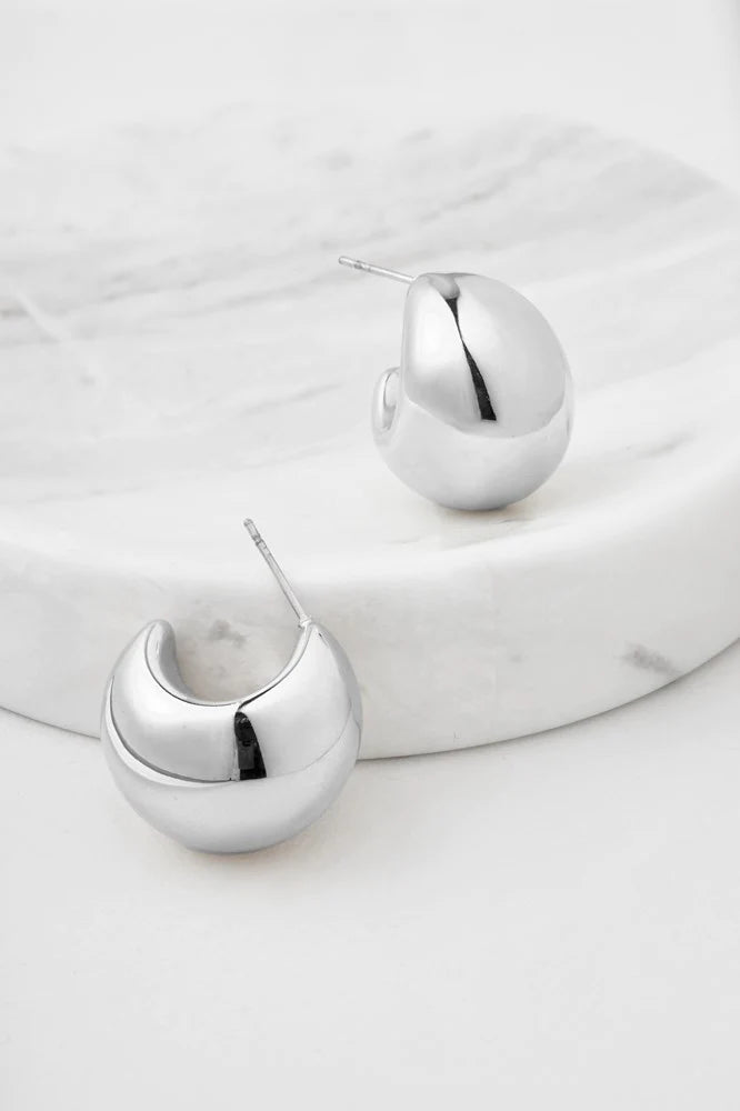 Zafino Hailey Hoop Earrings - Silver